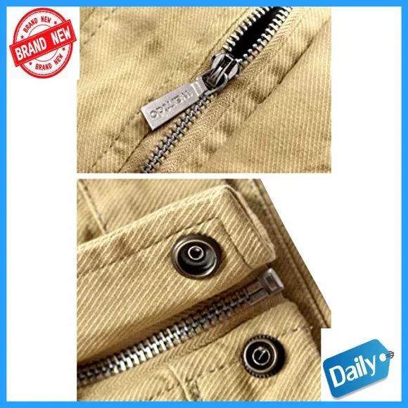 Lightweight Cotton Jacket Casual Field Coat Windbreaker Men's Military Style